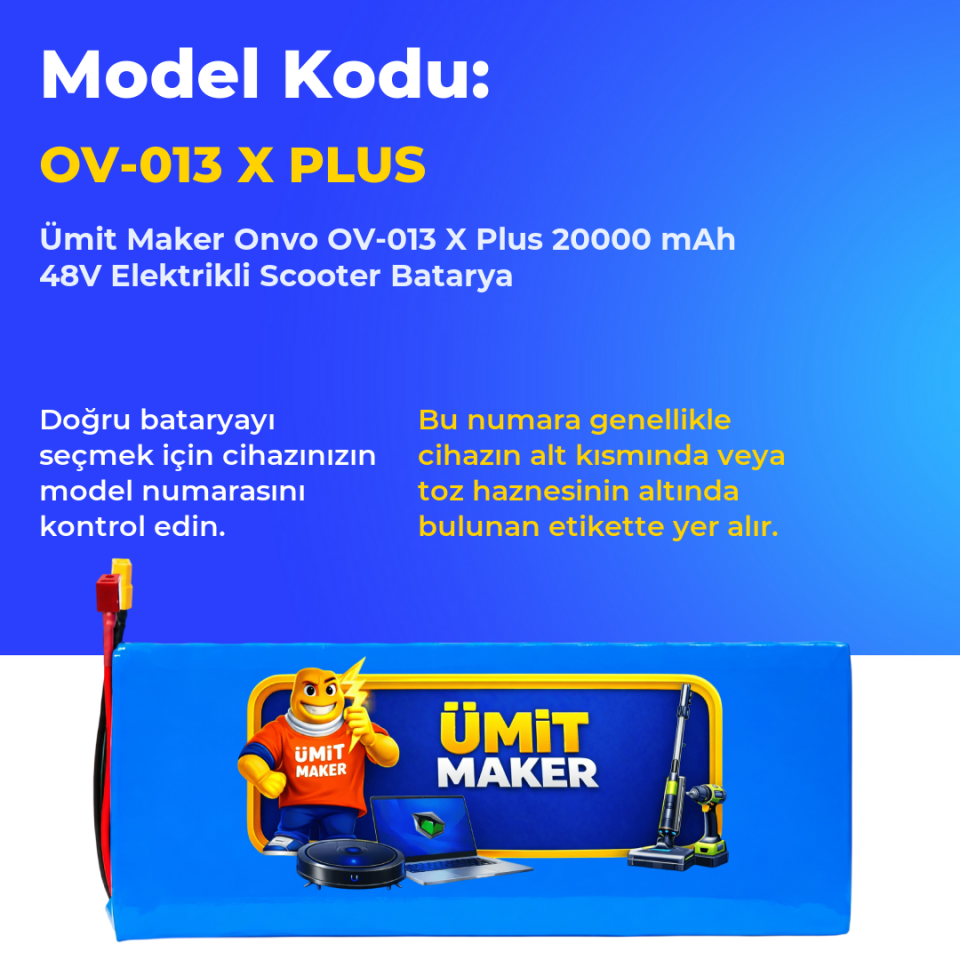 Onvo OV-013 X Plus 20000 mAh 48V Elektrikli Scooter Batarya