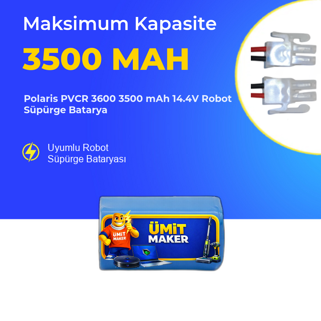 Polaris PVCR 3600 3500 mAh 14.4V Robot Süpürge Batarya