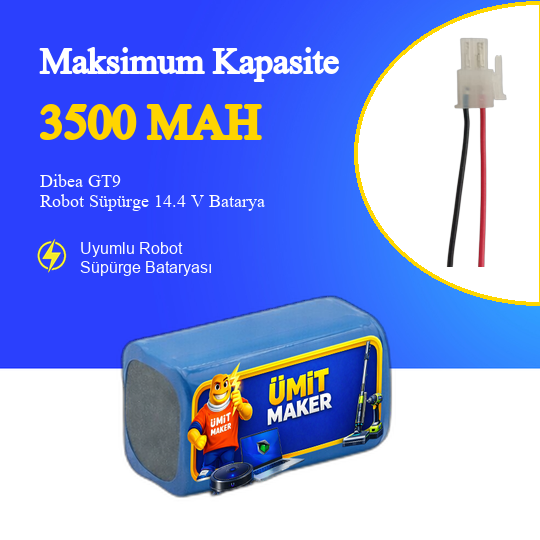Dibea GT9 Robot Süpürge 3500 mAh Batarya