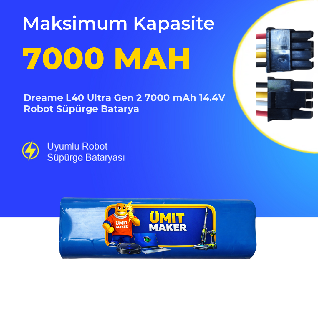 Dreame L40 Ultra Gen 2 7000 mAh 14.4V Robot Süpürge Batarya