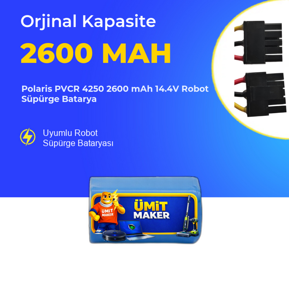 Polaris PVCR 4250 2600 mAh 14.4V Robot Süpürge Batarya