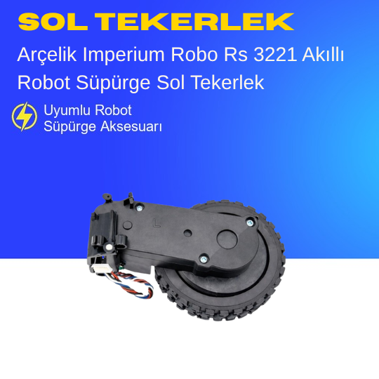 Vcr 4230 Grundig Slime Akıllı Robot Süpürge Sol Tekerlek Aksesuarları – Yedek Parça