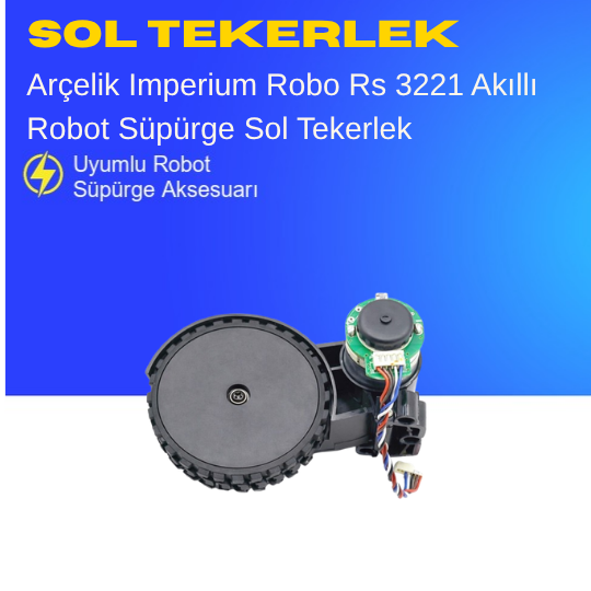 Vcr 4230 Grundig Slime Akıllı Robot Süpürge Sol Tekerlek Aksesuarları – Yedek Parça
