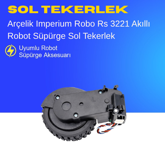 Vcr 4230 Grundig Slime Akıllı Robot Süpürge Sol Tekerlek Aksesuarları – Yedek Parça