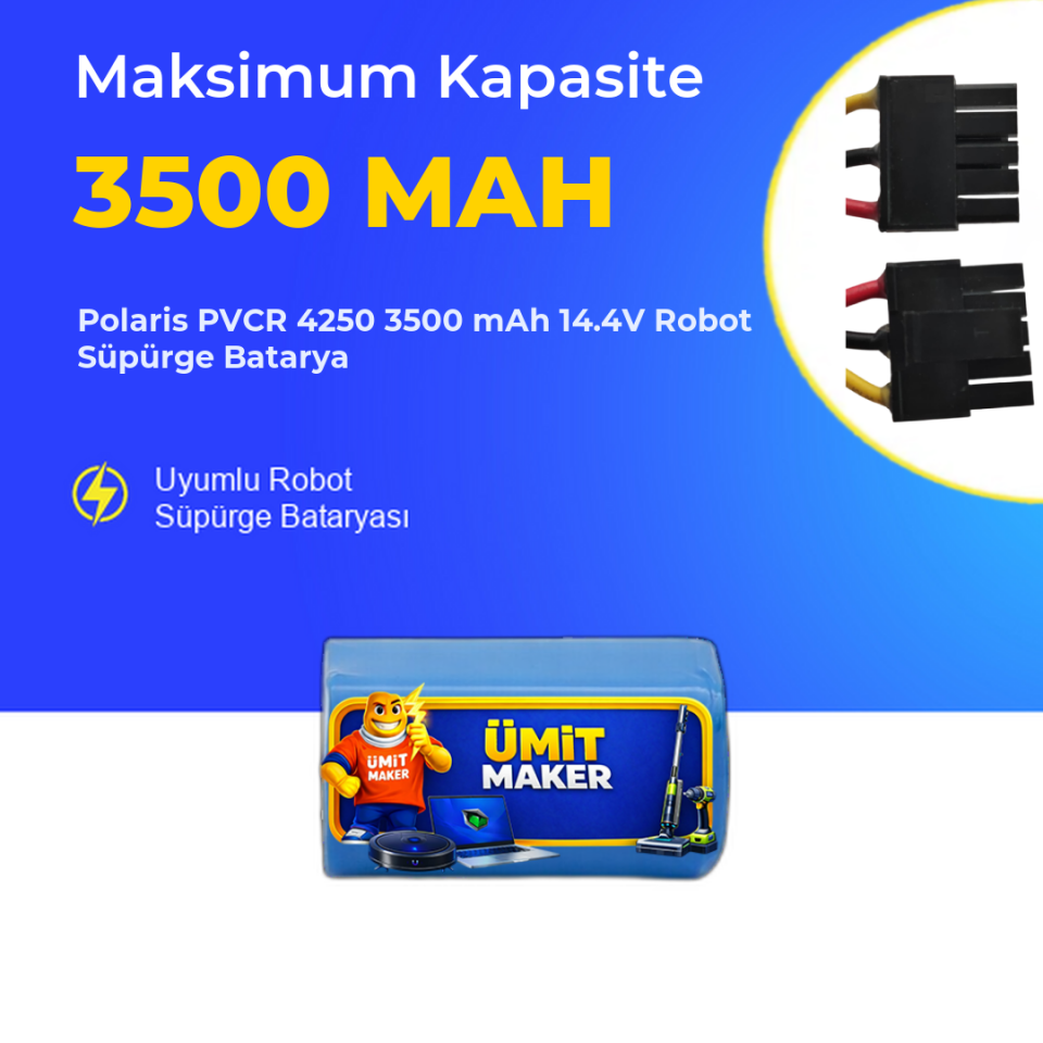 Polaris PVCR 4250 3500 mAh 14.4V Robot Süpürge Batarya