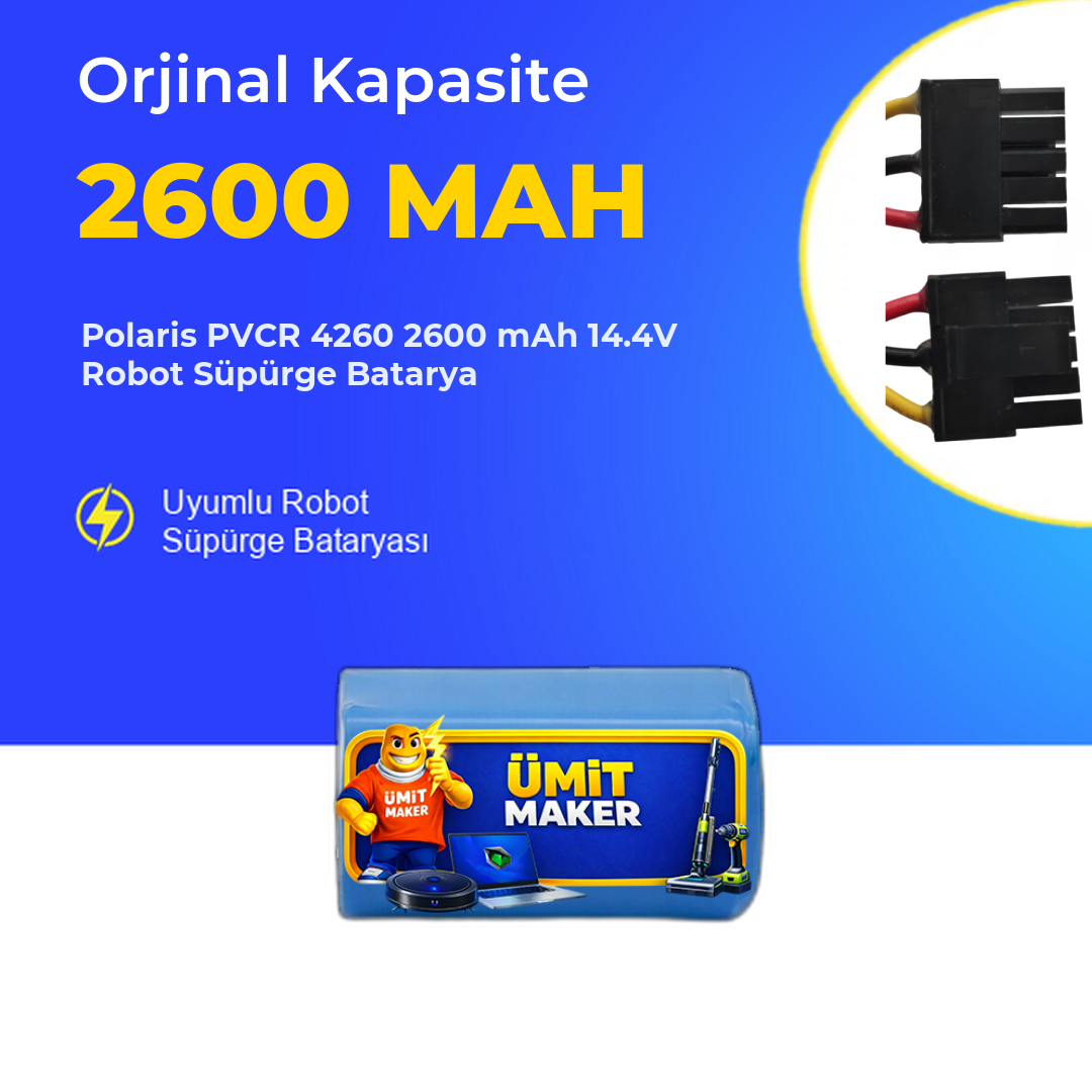 Polaris PVCR 4260 2600 mAh 14.4V Robot Süpürge Batarya