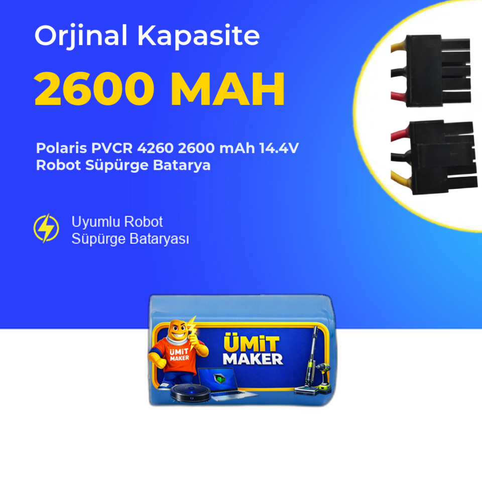 Polaris PVCR 4260 2600 mAh 14.4V Robot Süpürge Batarya