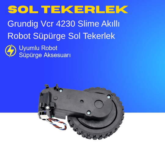 Vcr 4230 Grundig Slime Akıllı Robot Süpürge Sağ Tekerlek Aksesuarları – Yedek Parça