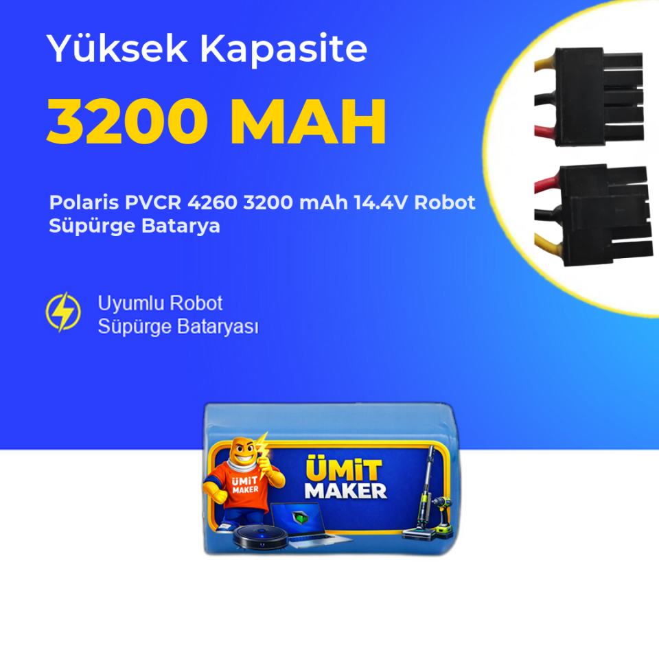 Polas PVCR 4260 3200 mAh 14.4V Robot Süpürge Batarya