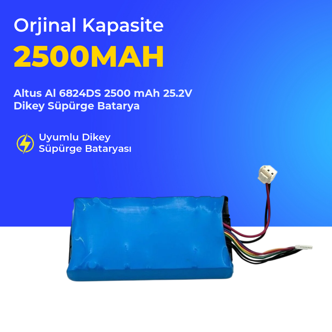 Altus Al 6824DS 2500 mAh 25.2V Dikey Süpürge Batarya