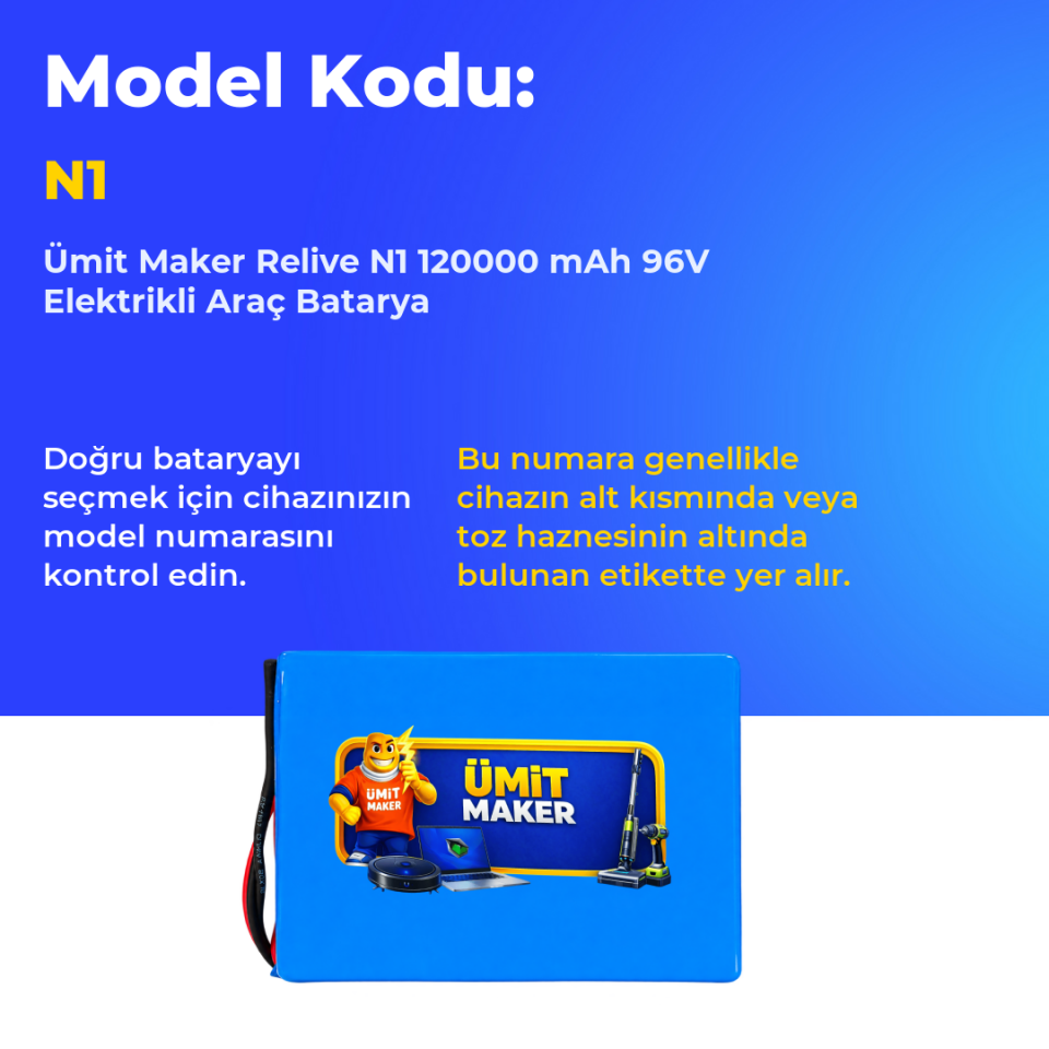 Relive N1 120000 mAh 96V Elektrikli Araç Batarya