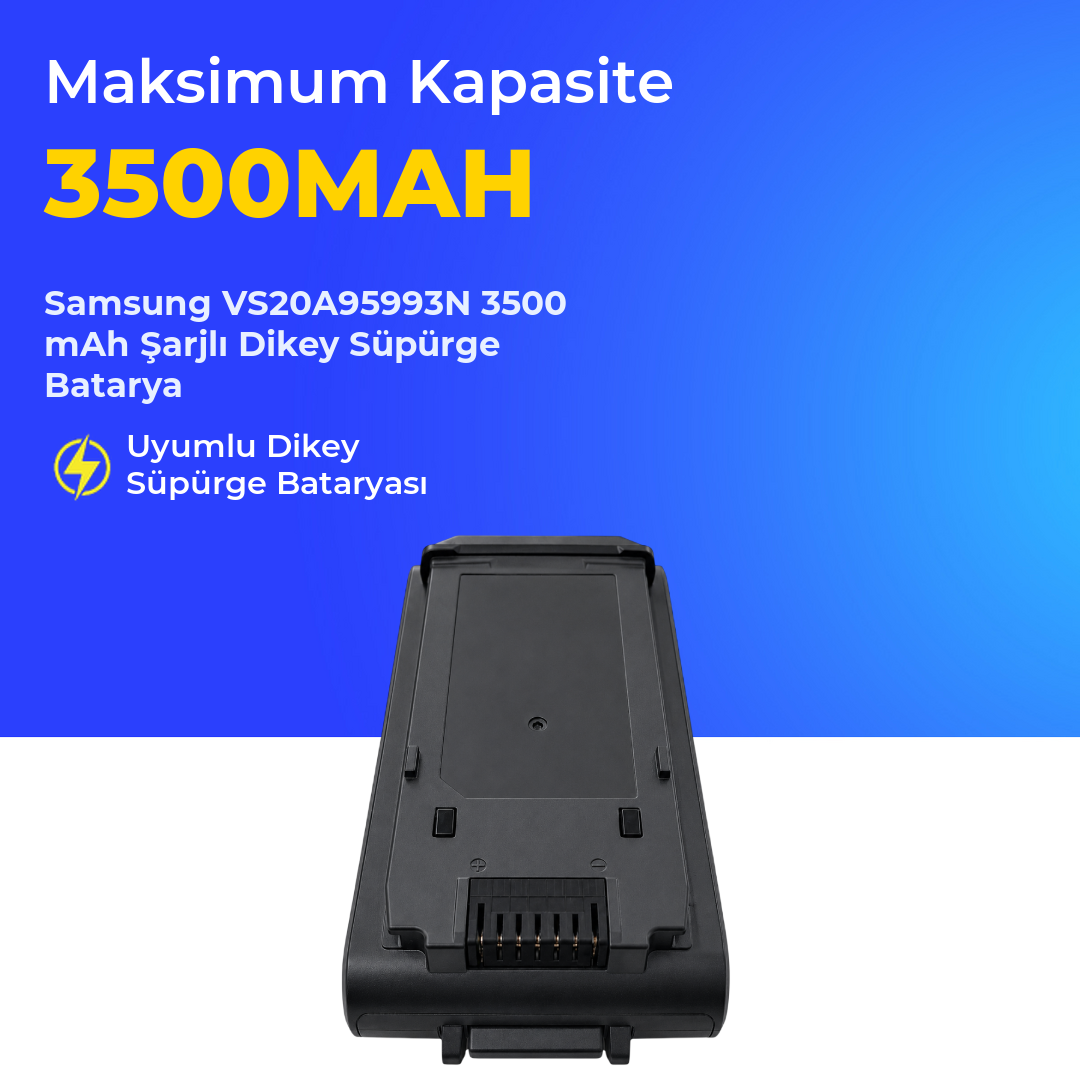 Samsung VS20A95993N 3500 Mah Şarjlı Dikey Süpürge Bataryası