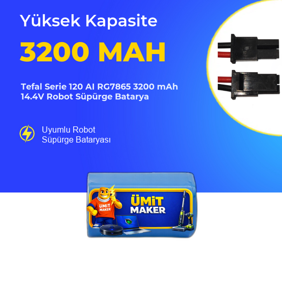 Tefal Serie 120 AI RG7865 3200 mAh 14.4V Robot Süpürge Batarya