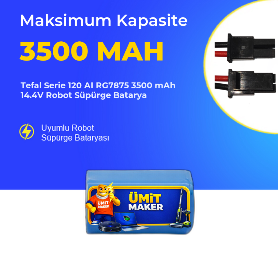 Tefal Serie 120 AI RG7875 3500 mAh 14.4V Robot Süpürge Batarya