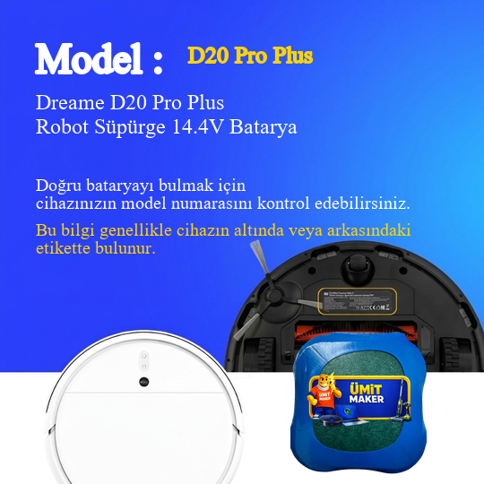 Dreame D20 Pro Plus Robot Süpürge 7000 mAh Batarya
