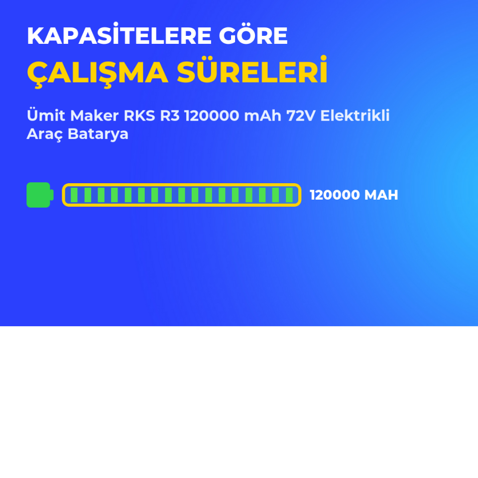 RKS R3 120000 mAh 72V Elektrikli Araç Batarya