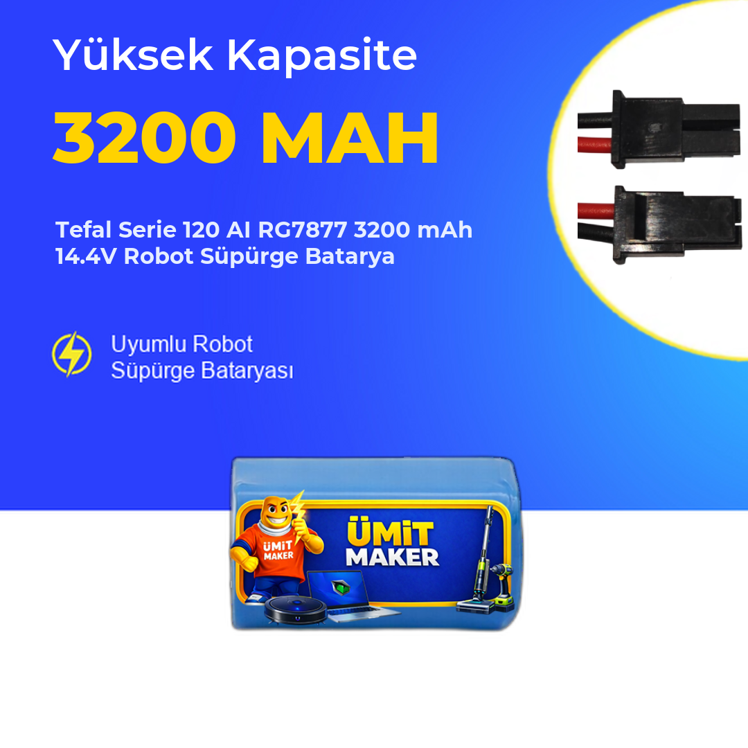 Tefal Serie 120 AI RG7877 3200 mAh 14.4V Robot Süpürge Batarya