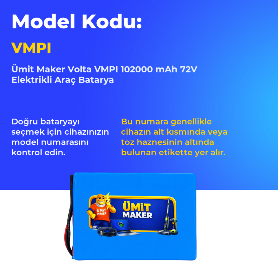 Volta VMPI 102000 mAh 72V Elektrikli Araç Batarya