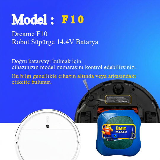 Dreame F10 Robot Süpürge 7000 mAh Batarya