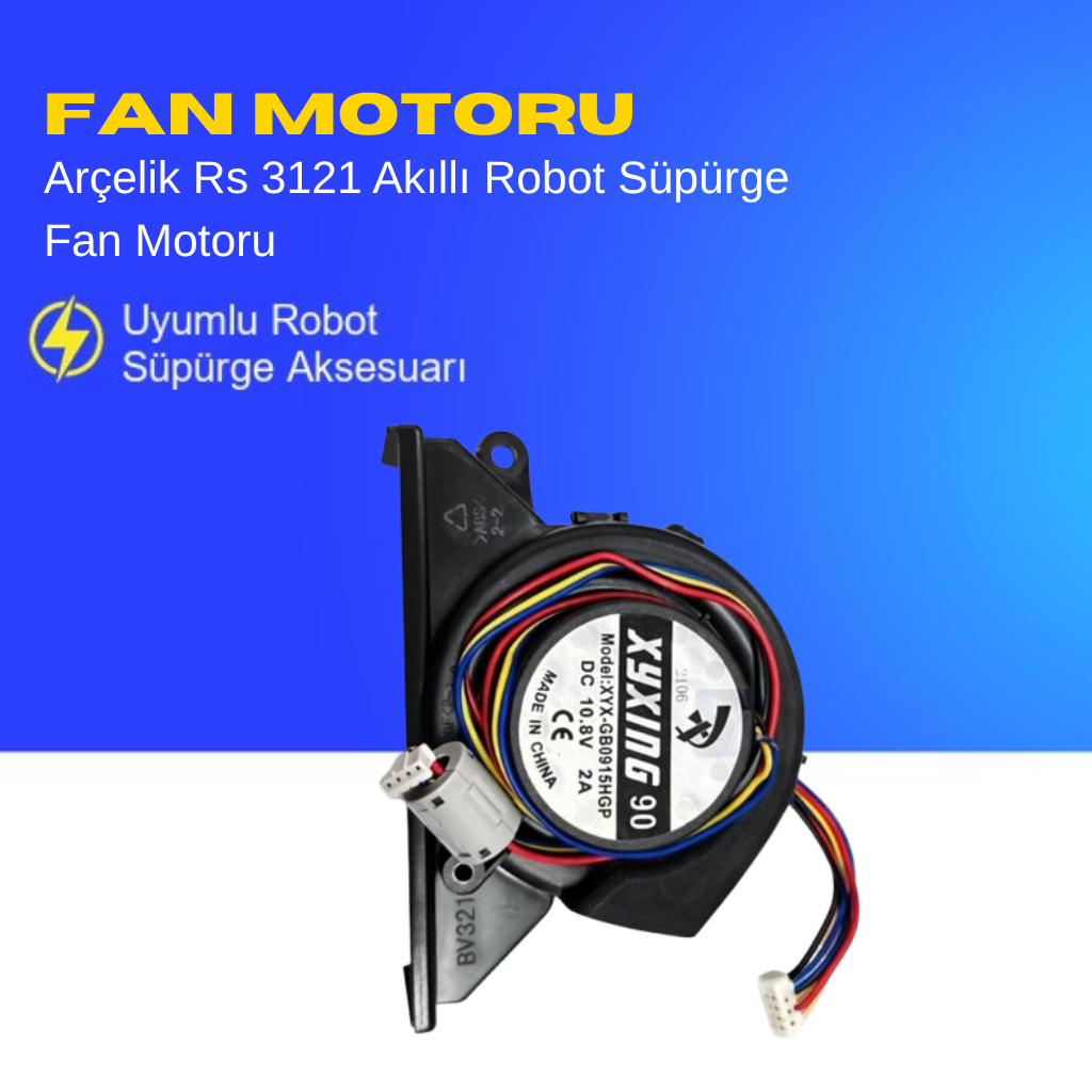 Arçelik Rs 3121 Akıllı Robot Süpürge Fan Motoru Aksesuarları – Yedek Parça
