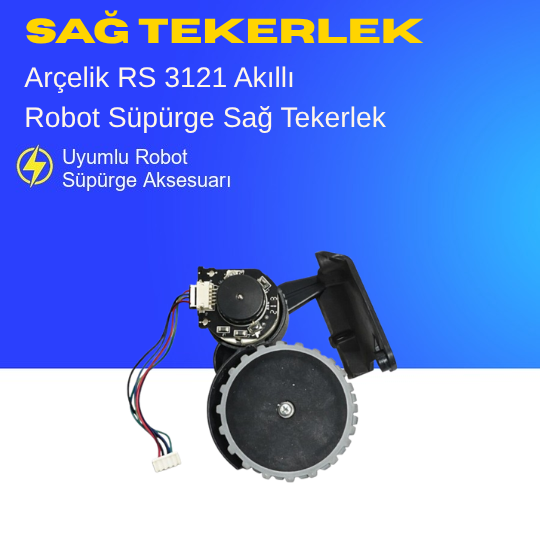 Arçelik Rs 3121 Akıllı Robot Süpürge Sağ Tekerlek Aksesuarları – Yedek Parça