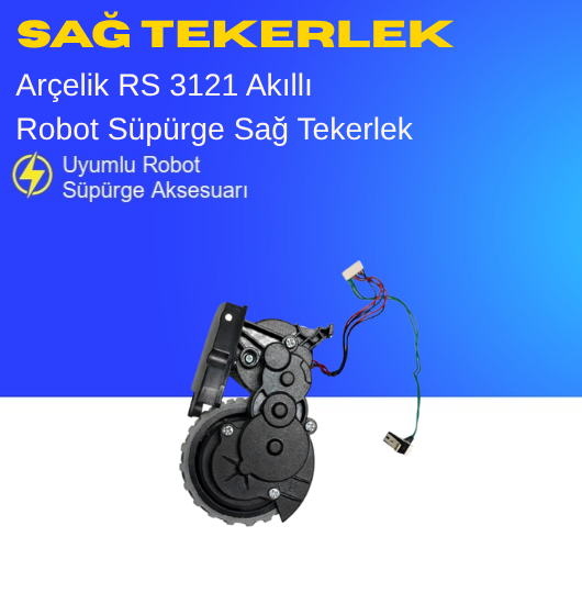 Arçelik Rs 3121 Akıllı Robot Süpürge Sağ Tekerlek Aksesuarları – Yedek Parça