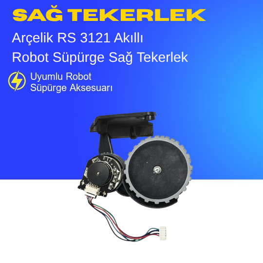 Arçelik Rs 3121 Akıllı Robot Süpürge Sağ Tekerlek Aksesuarları – Yedek Parça