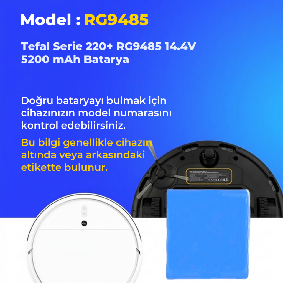 Tefal Serie 220+ RG9485 14.4V 5200 mAh Batarya