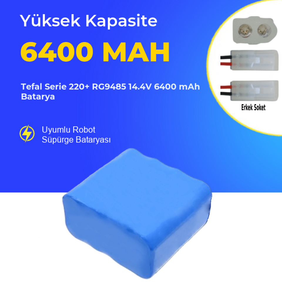 Tefal Serie 220+ RG9485 14.4V 6400 mAh Batarya
