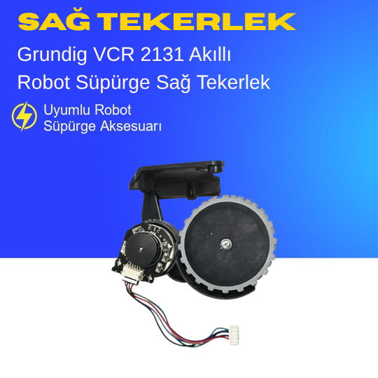 Grundig Vcr 2131 Akıllı Robot Süpürge Sağ Tekerlek Aksesuarları – Yedek Parça