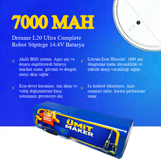 Dreame L20 Ultra Complete Robot Süpürge 7000 mAh Batarya