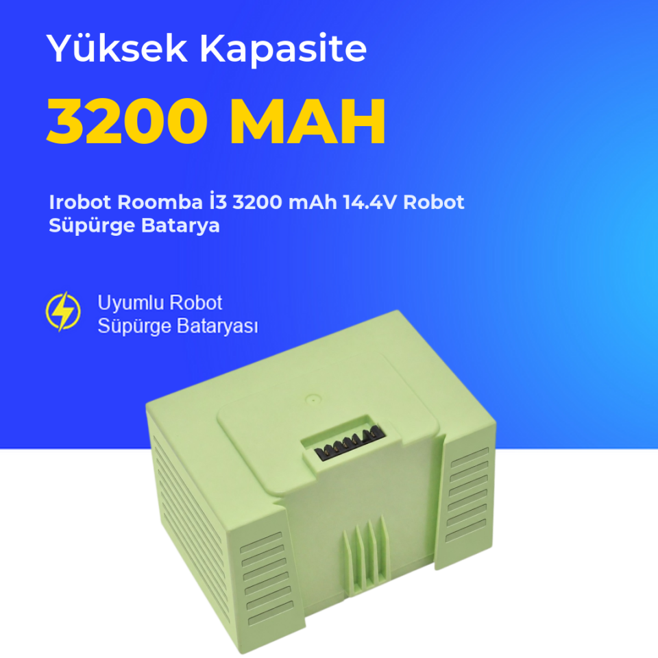 Irobot Roomba İ3 3200 mAh 14.4V Robot Süpürge Batarya
