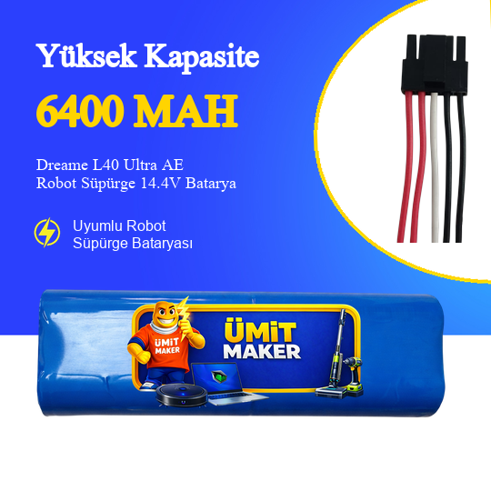Dreame L40 Ultra AE Robot Süpürge 6400 mAh Batarya