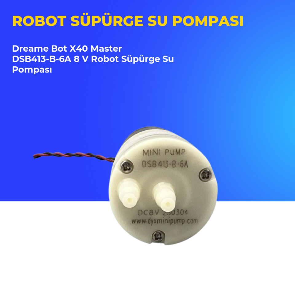 Dreame Bot X40 Master DSB413-B-6A 8 V Robot Süpürge Su Pompası