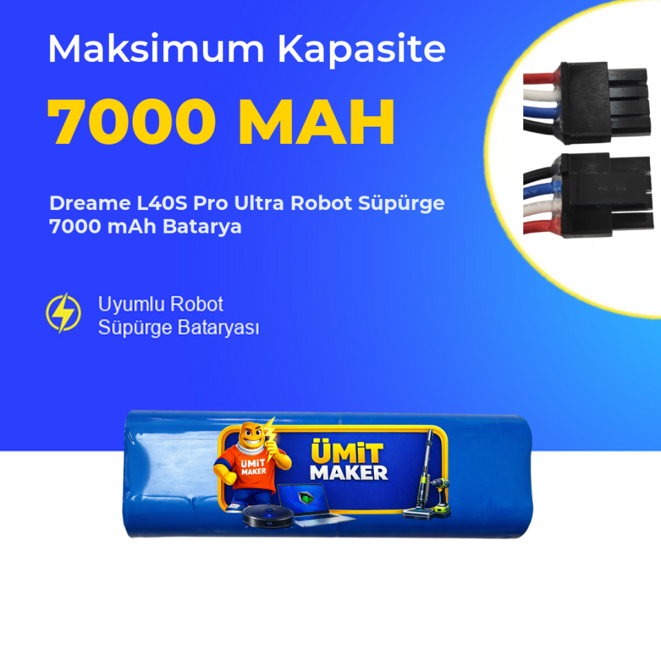 Dreame L40S Pro Ultra Robot Süpürge 7000 mAh Batarya