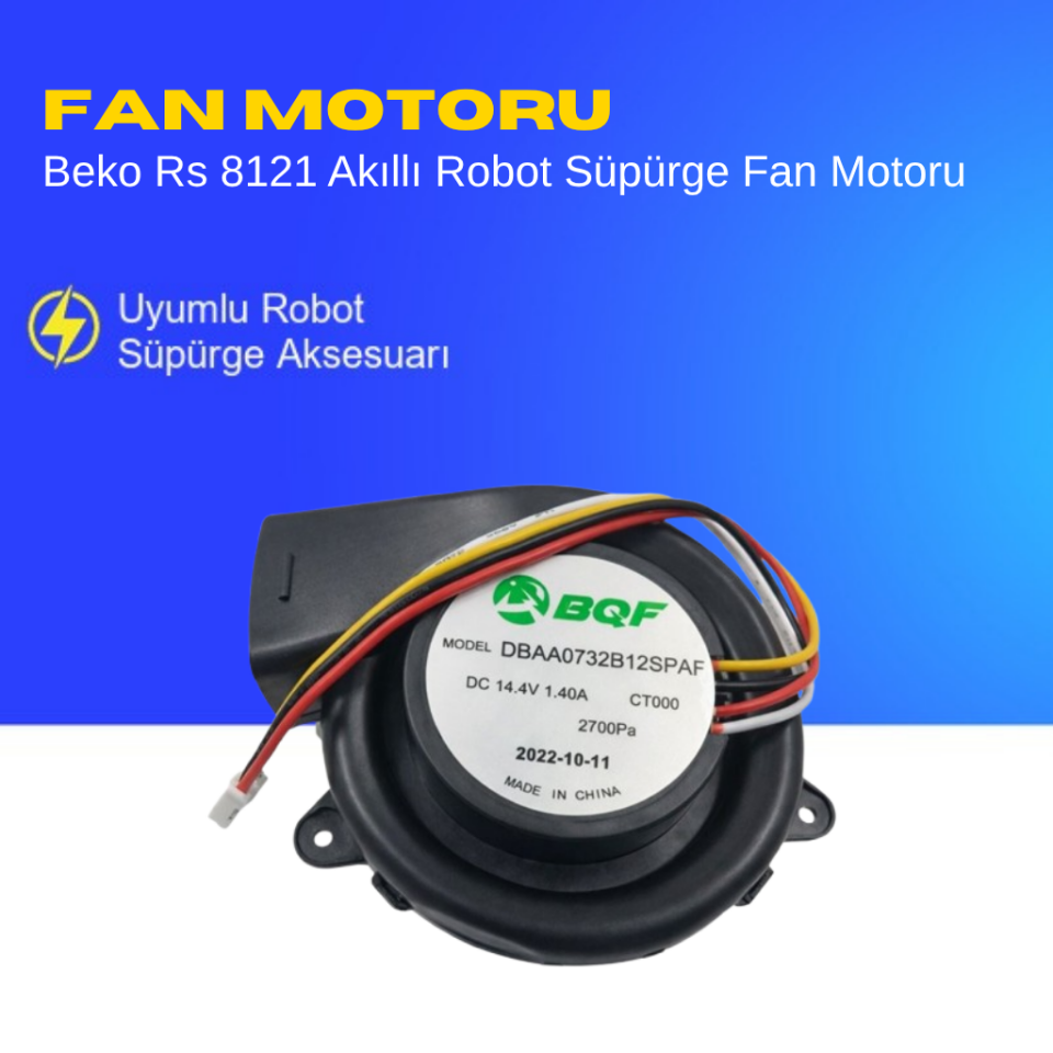 Beko Rs 8121 Akıllı Robot Süpürge Fan Motoru Aksesuarları – Yedek Parça