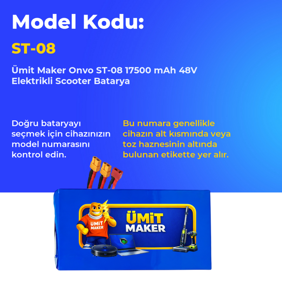 Onvo ST-08 17500 mAh 48V Elektrikli Scooter Batarya