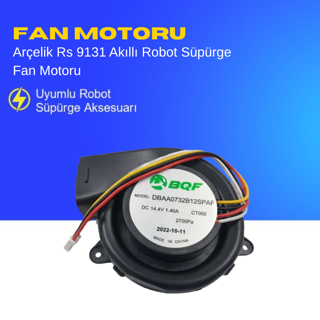 Arçelik Rs 9131 Akıllı Robot Süpürge Fan Motoru Aksesuarları – Yedek Parça