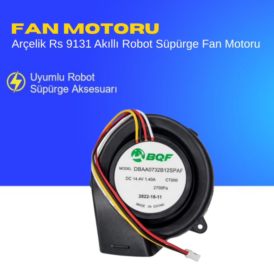 Arçelik Rs 9131 Akıllı Robot Süpürge Fan Motoru Aksesuarları – Yedek Parça