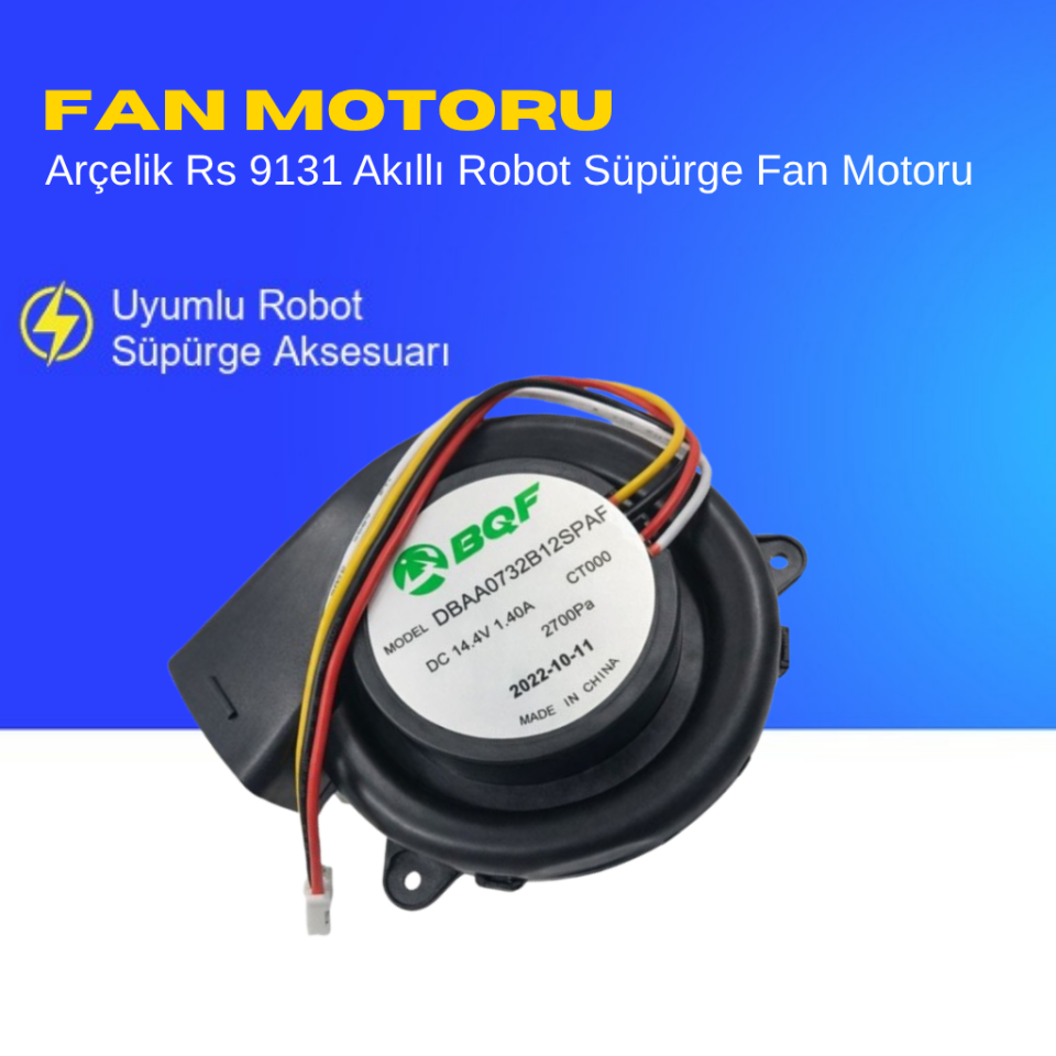 Arçelik Rs 9131 Akıllı Robot Süpürge Fan Motoru Aksesuarları – Yedek Parça