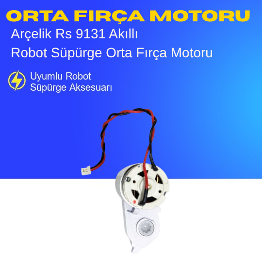 Arçelik Rs 9131 Akıllı Robot Süpürge Orta Fırça Motoru Aksesuarları – Yedek Parça