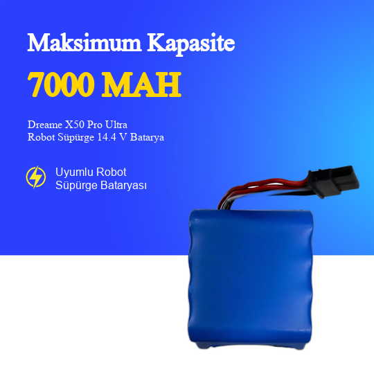 Dreame X50 Pro Ultra Robot Süpürge 7000 mAh Batarya
