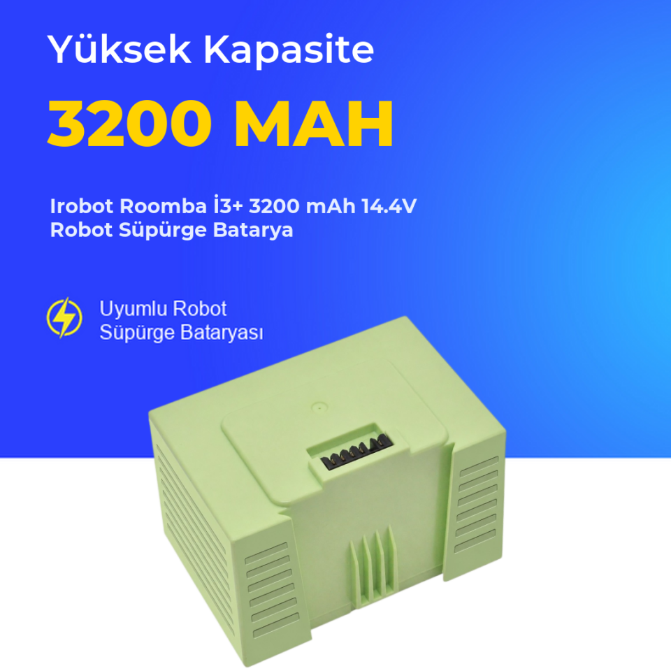 Irobot Roomba İ3+ 3200 mAh 14.4V Robot Süpürge Batarya