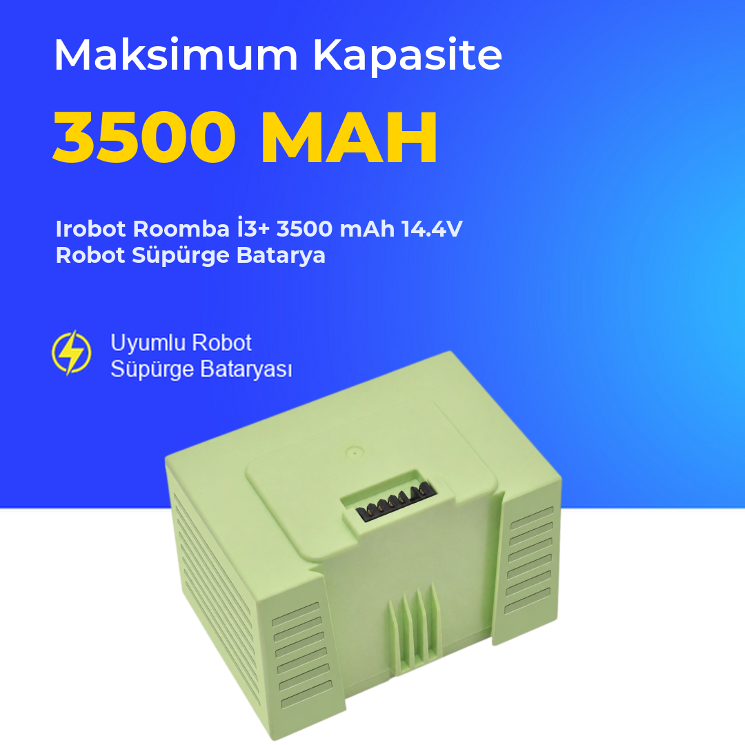 Irobot Roomba İ3+ 3500 mAh 14.4V Robot Süpürge Batarya