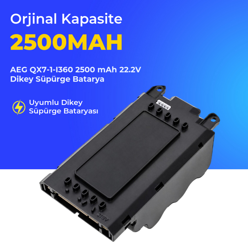 AEG QX7-1-I360 2500 mAh 22.2V Dikey Süpürge Batarya