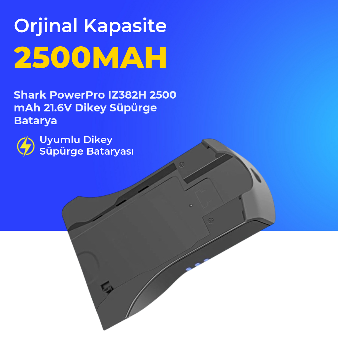 Shark PowerPro IZ382H 2500 mAh 21.6V Dikey Süpürge Batarya
