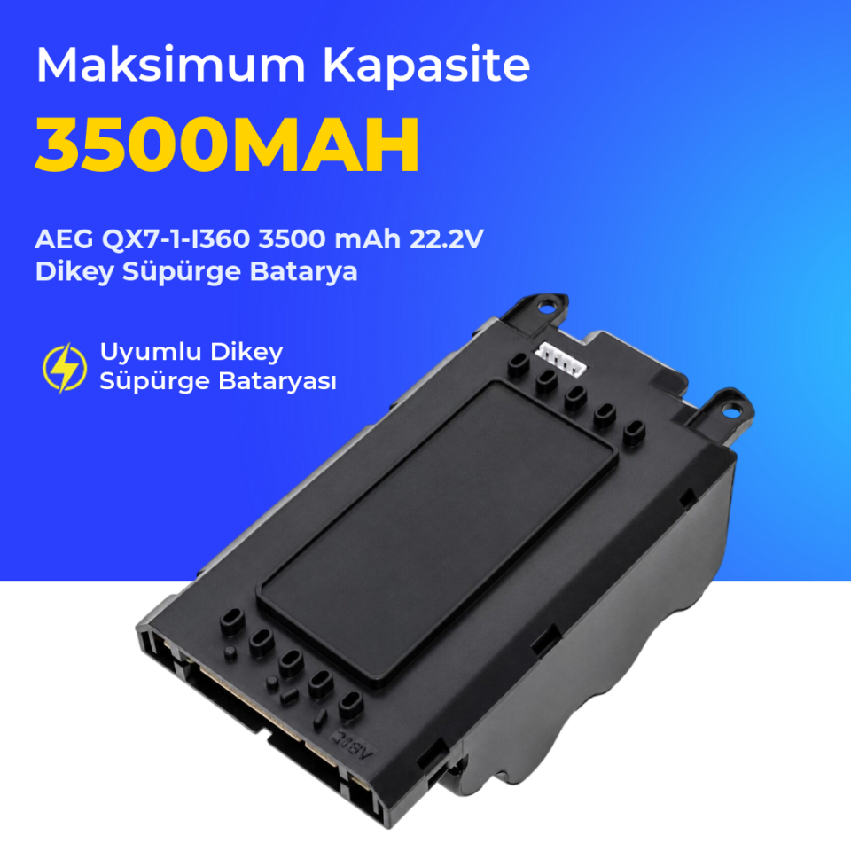 AEG QX7-1-I360 3500 mAh 22.2V Dikey Süpürge Batarya