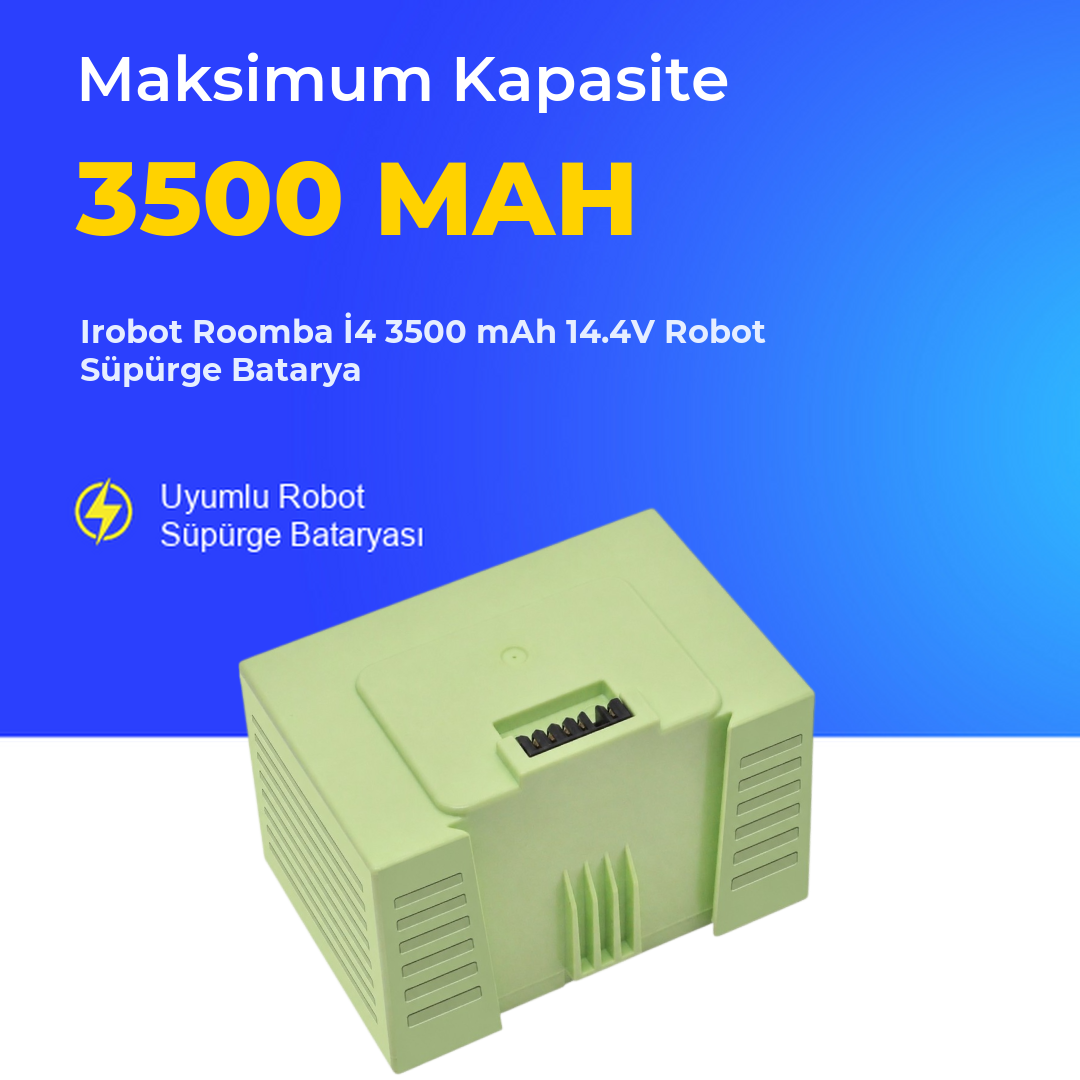 Irobot Roomba İ4 3500 mAh 14.4V Robot Süpürge Batarya