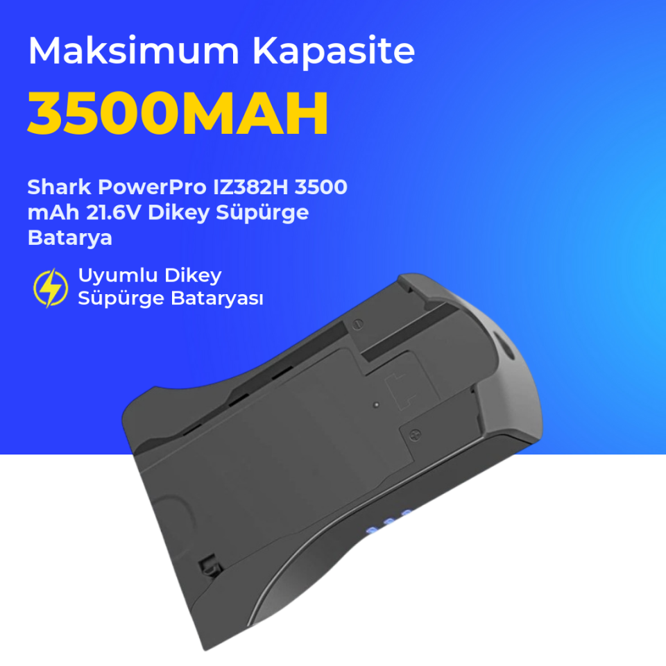 Shark PowerPro IZ382H 3500 mAh 21.6V Dikey Süpürge Batarya