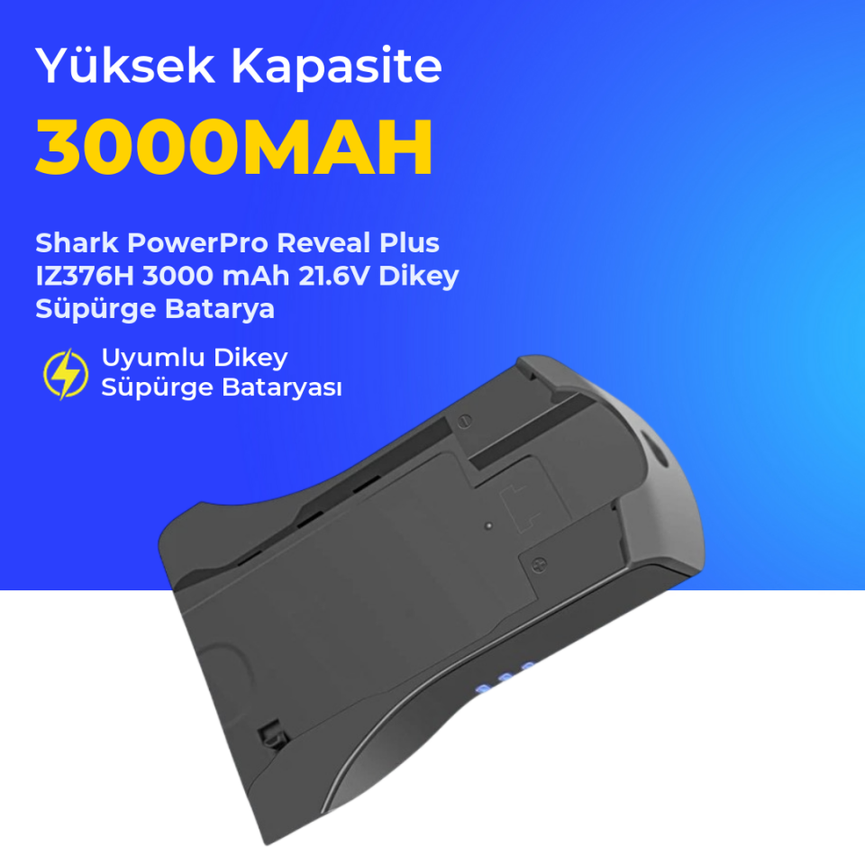 Shark PowerPro Reveal Plus IZ376H 3000 mAh 21.6V Dikey Süpürge Batarya